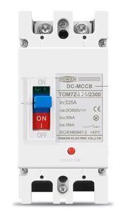 Автоматический двухполюсный выключатель постоянного тока MCCB DC 600V 2Р TOMZN TOM7Z-250/2300 tom7z-125/2300-2p-600-125a фото