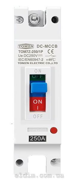Автоматический выключатель постоянного тока MCCB DC250V 1Р TOMZN TOM7Z-250/1300 250А tom7z-250/1300-1p-250a фото