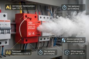 Автономная защита от огня: обзор огнетушителей на DIN-рейку для щитов и инверторов фото